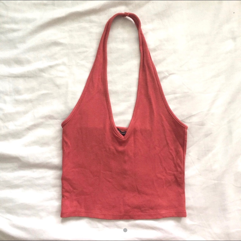 Rare brandy melville burnt orange Lena halter top